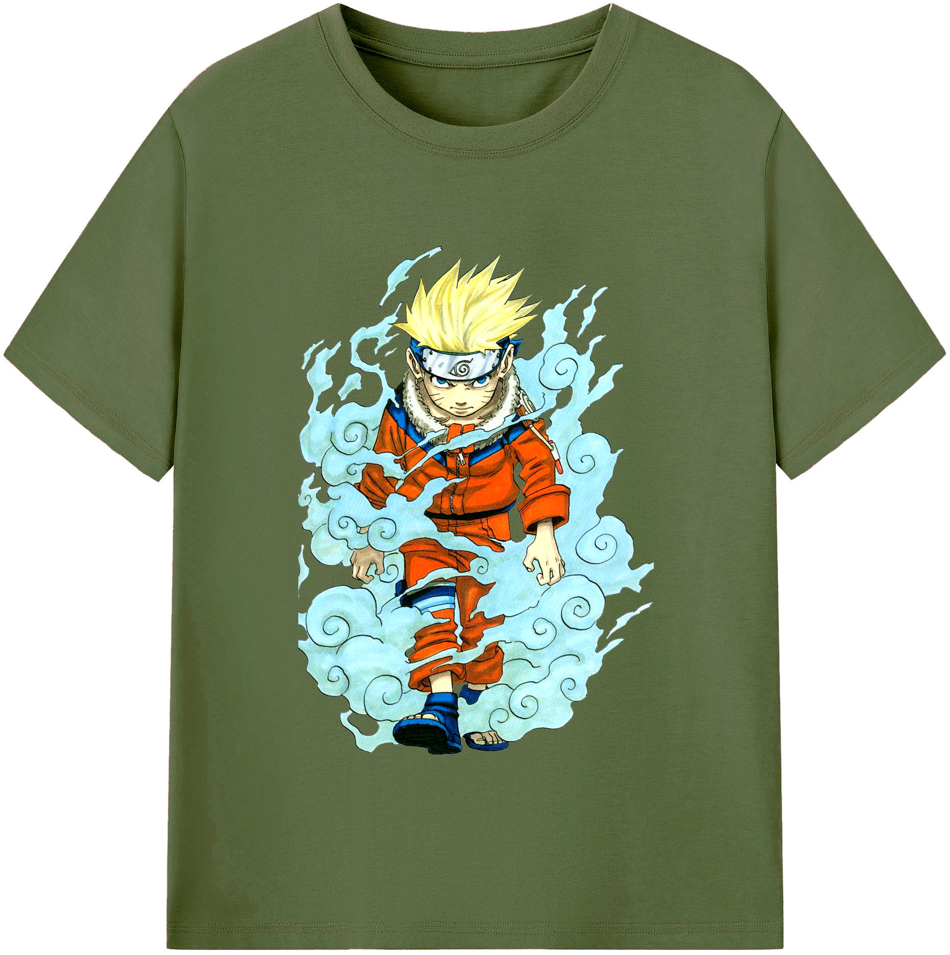 （画像用） NARUTO -ナルト- うずまき ナルト Uzumaki Naruto 綿100％半袖Tシャツ（フロントプリント）